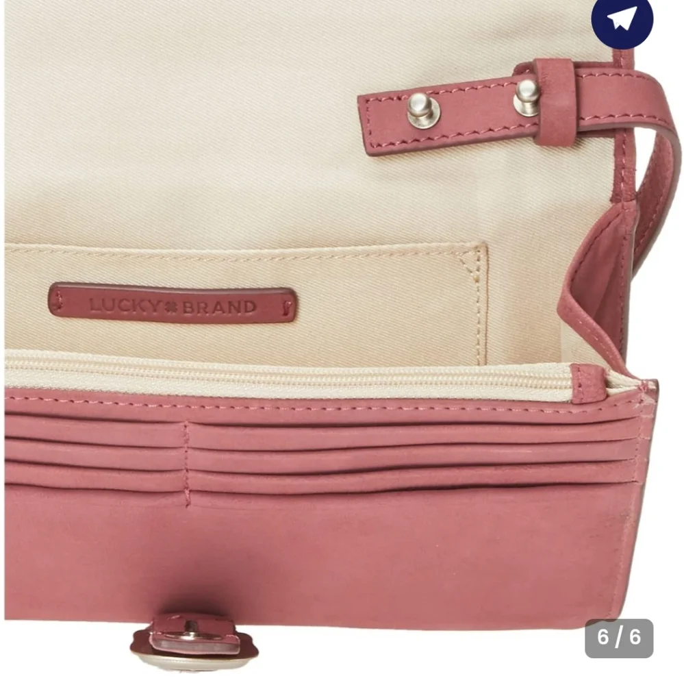 Luck Brand Women's‎ LYSA Convertible crossbody Deco Rose bag.
